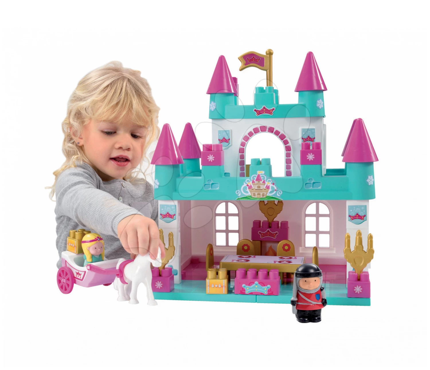 Rutscher-Set Scooter Rosa Smoby Mit Gummirädern Und Bausatz Schloss Für Prinzessin Mit Kutsche Und Prinzessin Ab 18 Monaten 8 Rutscher-Set Scooter Rosa Smoby Mit Gummirädern Und Bausatz Schloss Für Prinzessin Mit Kutsche Und Prinzessin Ab 18 Monaten – Bild 8