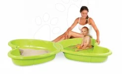 Rutschenset Toboggan Funny Länge 200 Cm Smoby Und Sandkasten Schmetterling Mit Springbrunnen 2*95 Liter -Smoby 310143 a smoby pieskovisko 3