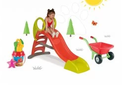 Rutschenset Tobbogan KS Smoby Mit Länge Von 150 Cm Und Peppys Gartenwagen Mit Schwenkrädern -Smoby 310218 07