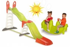 Rutschenset Toboggan Super Megagliss 2in1 Smoby Länge 3,75 / 1,5 M Und Schaukel-Hund Beidseitig Ab 24 Monaten -Smoby 310260 1 b smoby set