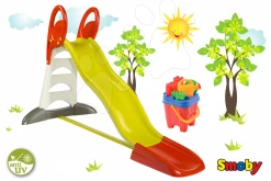 Rutschenset Toboggan XL Smoby Mit Länge 230 Cm Und Ein Eimerset Mit Formen -Smoby 310261 4 b smoby set