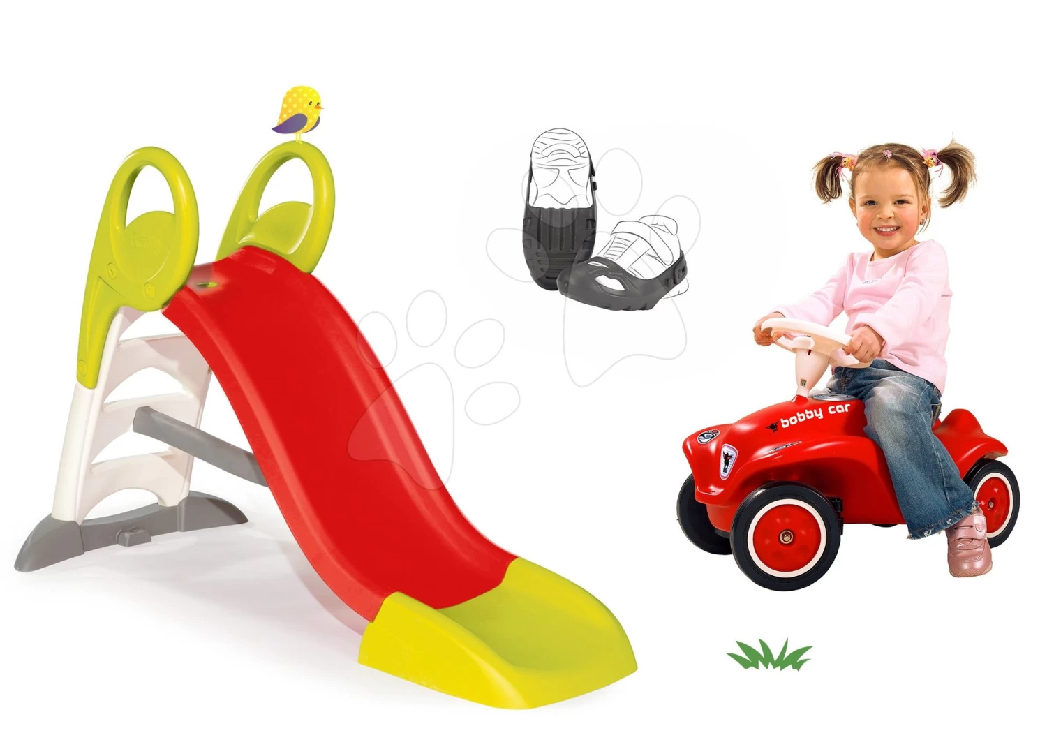 Rutschenset Toboggan KS Smoby Länge 150 Cm Medium Und Bobby Kinderrutscher Mit Anhänger Mit Schutzezügen (Größe 21-27) 1 Rutschenset Toboggan KS Smoby Länge 150 Cm Medium Und Bobby Kinderrutscher Mit Anhänger Mit Schutzezügen (Größe 21-27)