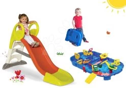 Rutschenset Toboggan KS Smoby Länge 150 Cm Mittel Und Aquaplay Lock Box Wasserbahn Im Koffer Mit Damm Mit Wasserpumpe Ab 24 Monaten -Smoby 310262set 20 smoby set