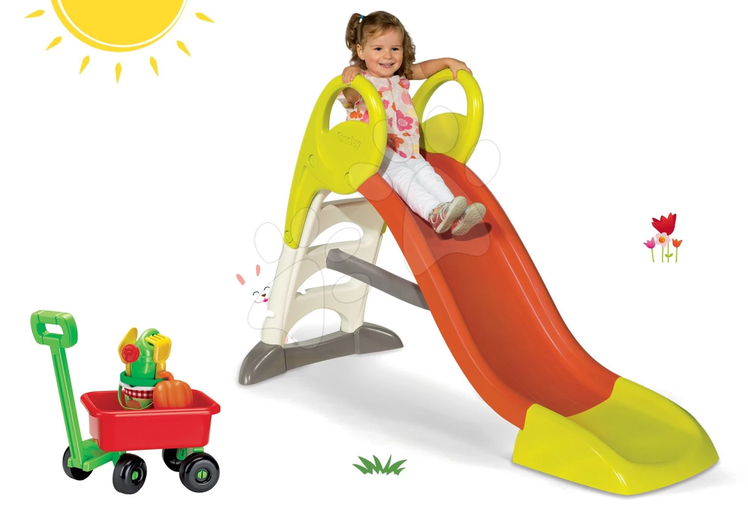 Rutschenset Tobbogan KS Smoby Rutschenset Mit Länge Von 150 Cm Abschleppwagen Mit Eimerset, Mäher Und Gartenwerkzeug Ab 24 Monaten 18 Rutschenset Tobbogan KS Smoby Rutschenset Mit Länge Von 150 Cm Abschleppwagen Mit Eimerset, Mäher Und Gartenwerkzeug Ab 24 Monaten – Bild 18