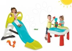 Set Rutsche GM Smoby Länge 150 Cm Und Tisch Water&Sand 2in1 Und Mit Stuhl 38 Set Rutsche GM Smoby Länge 150 Cm Und Tisch Water&Sand 2in1 Und Mit Stuhl -Smoby 310269 12 2 smoby set