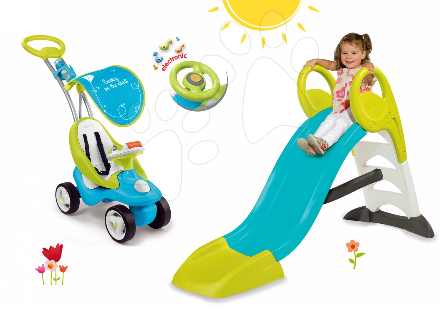 Rutschenset Toboggan KS Mit Der Länge Von 150 Cm Smoby Und Motorrad-Rutscher Mit Reflektor Scooter Blue 16 Rutschenset Toboggan KS Mit Der Länge Von 150 Cm Smoby Und Motorrad-Rutscher Mit Reflektor Scooter Blue – Bild 16