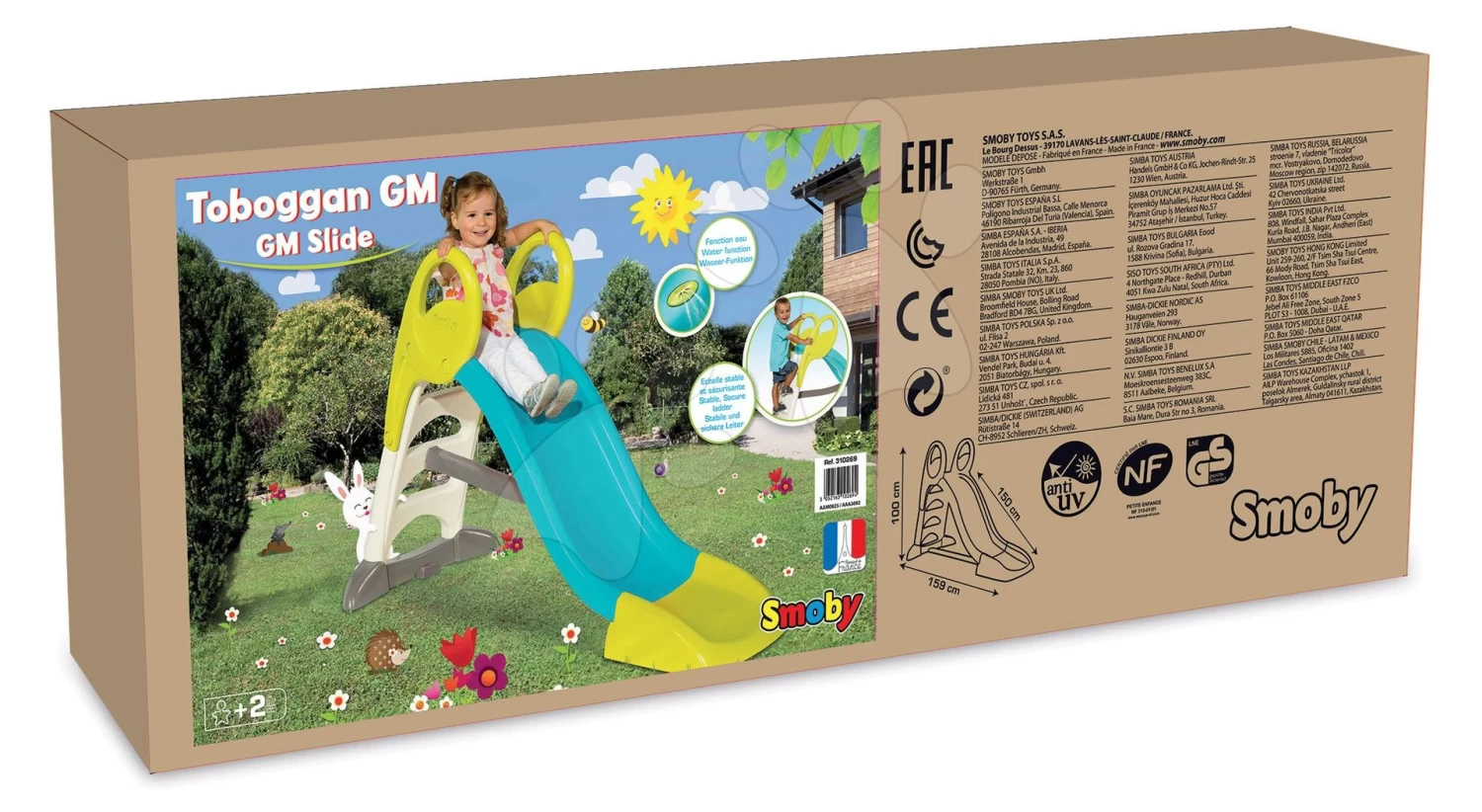 Set Rutsche Toboggan KS Smoby Länge 150 Cm Und Schaukel-Elefant Mit Beweglichen Ohren Ab 24 Monaten 10 Set Rutsche Toboggan KS Smoby Länge 150 Cm Und Schaukel-Elefant Mit Beweglichen Ohren Ab 24 Monaten – Bild 10