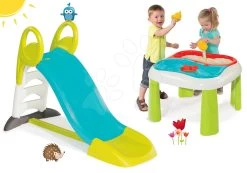 Rutschenset Toboggan KS Smoby Länge 1,5 M Und Tisch Wasser&Sand Ab 24 Monaten -Smoby 310269set 3 smoby set