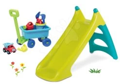 Set Rutsche Toboggan XS Blau Smoby Und Ein Schleppwagen Mit Eimerset -Smoby 310281set 9 smoby set