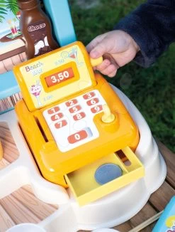 Strandbar Mit Eis Beach Bar Smoby Coole Snacks Im Verkaufsstand Mit Kasse Mit 38 Accessoires -Smoby 310545 p smoby bar