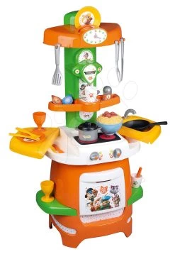 Küche 44 Cats Cooky Smoby Mit Aufklappbaren Flügeln Und 24 Zubehörteilen Ab 18 Monaten -Smoby 310716 d smoby kuchynka
