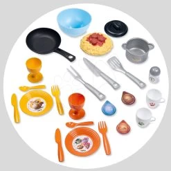 Küche 44 Cats Cooky Smoby Mit Aufklappbaren Flügeln Und 24 Zubehörteilen Ab 18 Monaten -Smoby 310716 f smoby kuchynka