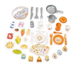 Set Didaktische Spielküche Für Die Kleinsten Ptitoo Smoby Mit Kaffeemaschine Und Picknickkorb Mit Lunchset -Smoby 310717 c smoby kuchynka