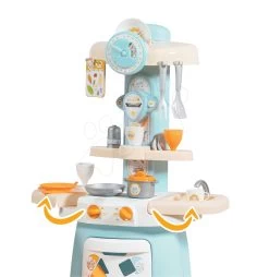Set Didaktische Spielküche Für Die Kleinsten Ptitoo Smoby Mit Kaffeemaschine Und Picknickkorb Mit Lunchset -Smoby 310717 f smoby kuchynka