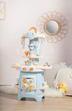 Set Didaktische Spielküche Für Die Kleinsten Ptitoo Smoby Mit Kaffeemaschine Und Picknickkorb Mit Lunchset -Smoby 310717 k smoby kuchynka