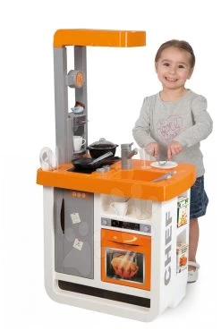 Küchenset Bon Appétit Chef Smoby Mit Kühlschrank Und Kaffeemaschine Und Einem Set Lebensmittel 100-teilig -Smoby 310803 c smoby kuchynka 2