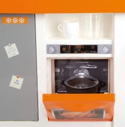 Küche Bon Appétit Chef Smoby Mit Kühlschrank, Kaffeemaschine Und 23 Zubehörteilen Orange-silber -Smoby 310803 g smoby kuchynka 3