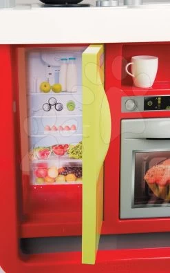 Set Elektronische Küche Bon Appetit Red & Green Smoby Mit Sounds Und Einem Reinigungsset Mit Bügelbrett Und Bügeleisen -Smoby 310810 c smoby kuchynka 3