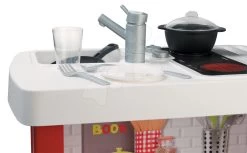 Set Elektronische Küche Bon Appetit Red & Green Smoby Mit Sounds Und Teeservice Auf Einem Tablett -Smoby 310810 f smoby kuchynka 5