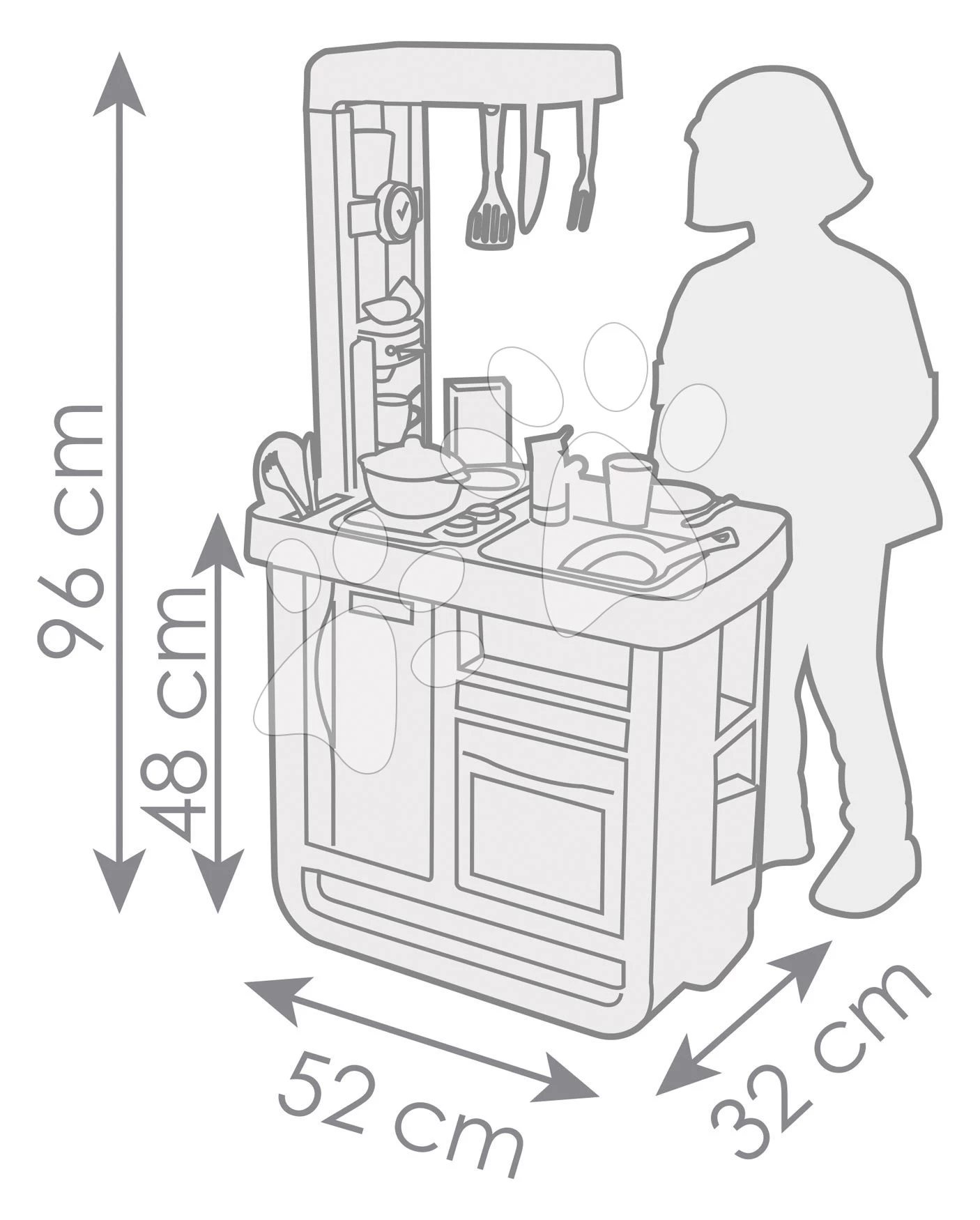 Elektronische Küche Bon Appetit Kitchen Smoby Mit Kaffeemaschine Und Kühlschrank Mit Backofen 23 Zubehör 96 Cm Höhe/49 Cm Theke 10 Elektronische Küche Bon Appetit Kitchen Smoby Mit Kaffeemaschine Und Kühlschrank Mit Backofen 23 Zubehör 96 Cm Höhe/49 Cm Theke – Bild 10