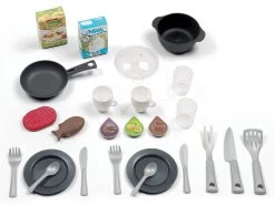 Küchenset Cherry Kitchen Smoby Mit Sounds Und Kaffeemaschine Und Picknicktisch Mit Zwei KidChair Blue Stühlen -Smoby 310909 c smoby kuchynka 5