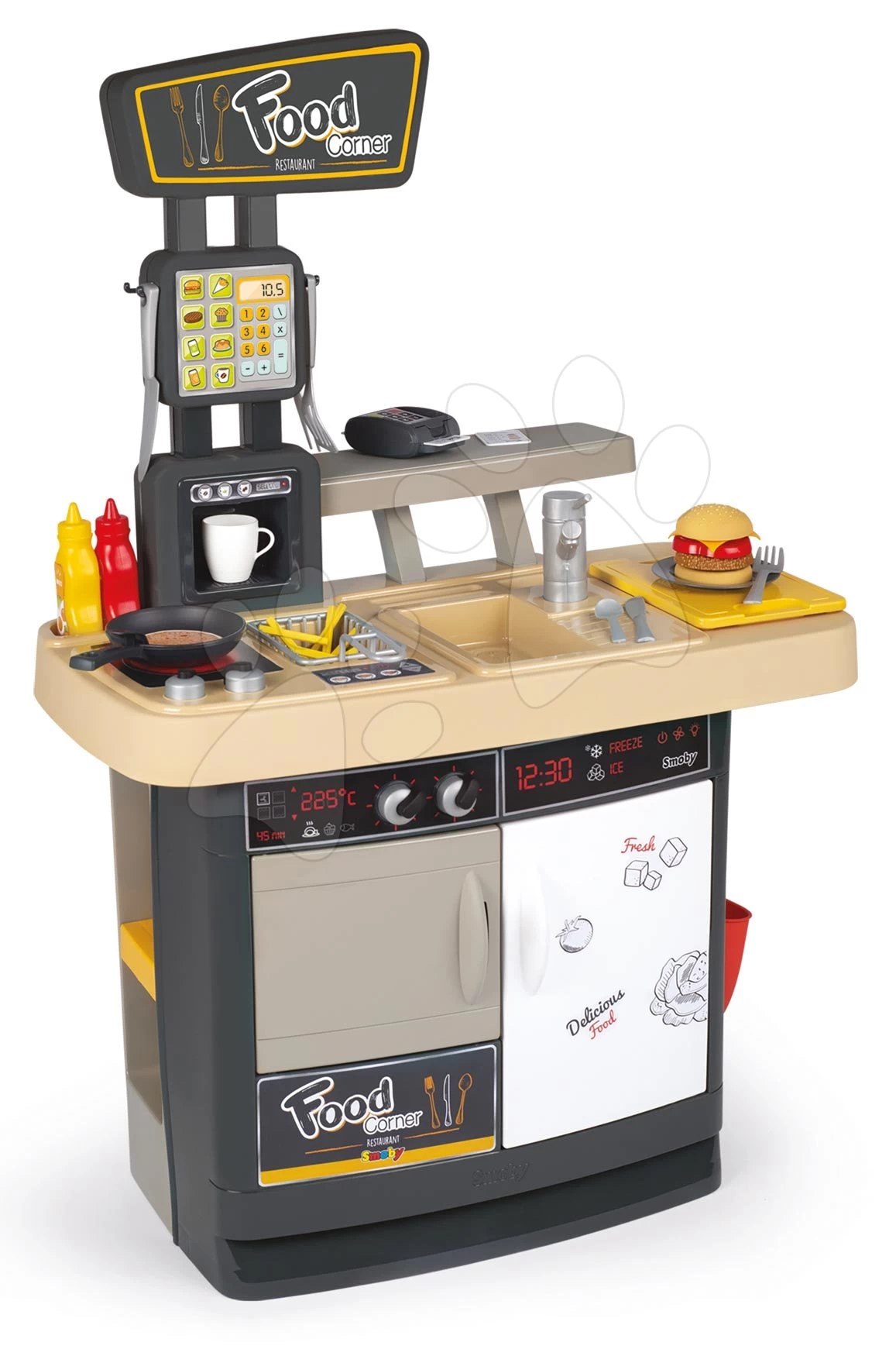 Set Restaurant Mit Spielküche Food Corner Smoby Doppelseitig Mit Hamburger-Menü Von McDonald's Und Eis 5 Set Restaurant Mit Spielküche Food Corner Smoby Doppelseitig Mit Hamburger-Menü Von McDonald's Und Eis – Bild 5