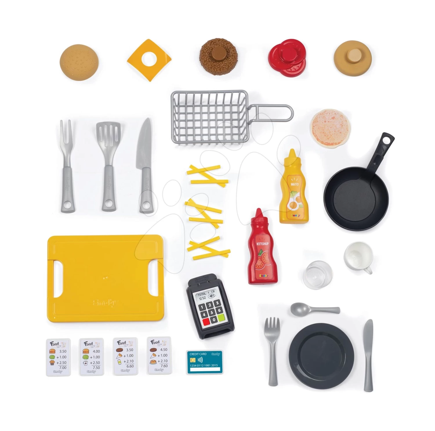 Set Restaurant Mit Spielküche Food Corner Smoby Doppelseitig Mit Hamburger-Menü Von McDonald's Und Eis 7 Set Restaurant Mit Spielküche Food Corner Smoby Doppelseitig Mit Hamburger-Menü Von McDonald's Und Eis – Bild 7