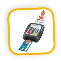 Restaurant Mit Spielküche Food Corner Smoby Doppelseitig Mit Terminal Und Getränkeausgabe 29 Zubehörteile -Smoby 310910 g smoby kuchynka 2