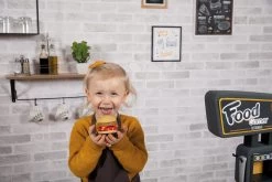 Set Restaurant Mit Spielküche Food Corner Smoby Doppelseitig Mit Dem Obst-Gemüse-Bio-Fresh Market -Smoby 310910 k smoby kuchynka 1