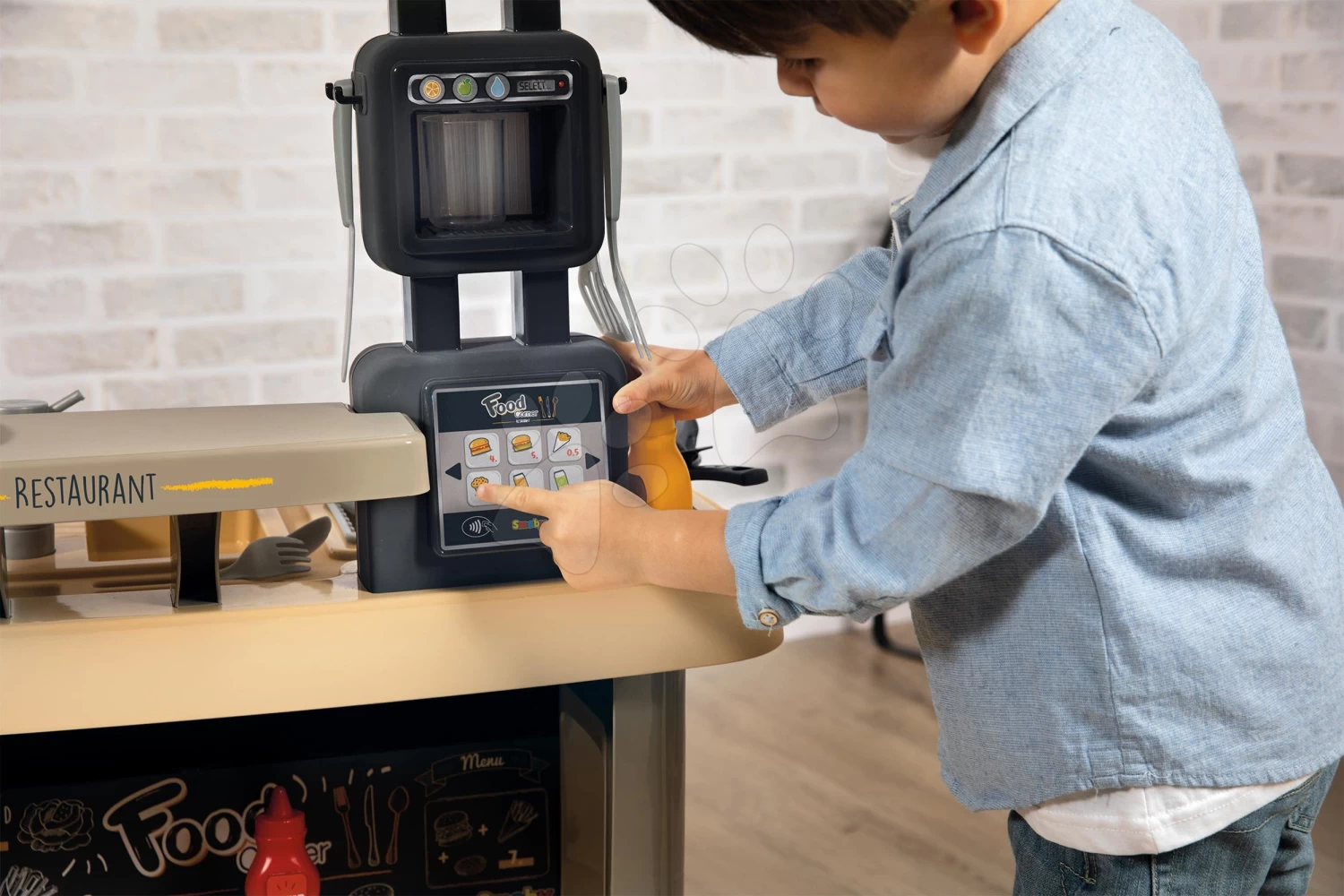 Set Restaurant Mit Spielküche Food Corner Smoby Doppelseitig Mit Hamburger-Menü Von McDonald's Und Eis 14 Set Restaurant Mit Spielküche Food Corner Smoby Doppelseitig Mit Hamburger-Menü Von McDonald's Und Eis – Bild 14