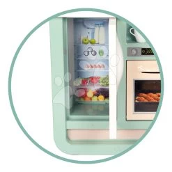 Spielküche Mit Elektronischen Funktionen Cherry Kitchen Smoby Mit Esstheke Und Elektrogeräten, 25 Zubehörteile - 96 Cm Höhe/49 Cm Theke -Smoby 310914 f smoby kuchynka