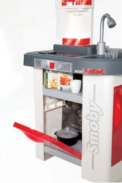 Küche Tefal Studio Smoby Elektronisch Mit Sounds, Mit Soda-Maschine, Gerösteten Lebensmitteln Und 27 Zubehörteilen Rot Und Weiss -Smoby 311003 b smoby kuchynka