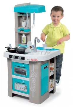 Küchenset Tefal Studio Bubble Smoby Türkis Elektronisch Mit Magischem Sprudeln Reinigungswagen Mit Staubsauger -Smoby 311023 c smoby kuchynka 1