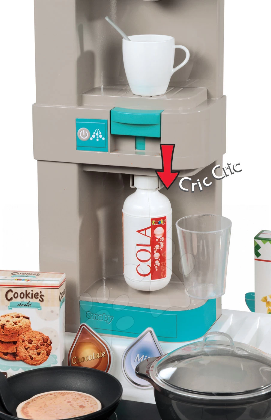 Küche Tefal Studio Bubble Smoby Elektronisch Mit Zaubersprudeln, Soda, Kaffeemaschine Und 26 Zubehörteilen Türkis-grau 3 Küche Tefal Studio Bubble Smoby Elektronisch Mit Zaubersprudeln, Soda, Kaffeemaschine Und 26 Zubehörteilen Türkis-grau – Bild 3