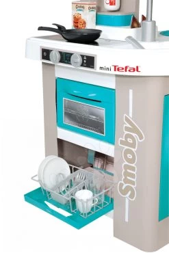 Küchenset Tefal Studio Bubble Smoby Türkis Elektronisch Mit Magischem Sprudeln Und Waffeleisen Mit Mixer, Kaffeemaschine Und Waffeln -Smoby 311023 i smoby kuchynka 5