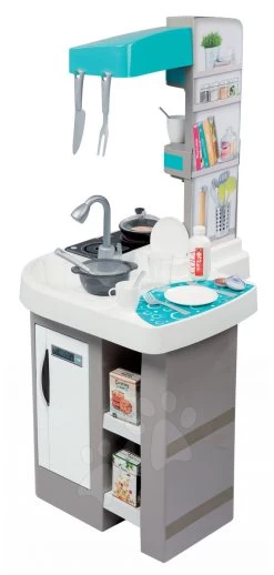 Küchenset Tefal Studio Bubble Smoby Türkis Elektronisch Mit Magischem Sprudeln Reinigungswagen Mit Staubsauger -Smoby 311023 k smoby kuchynka 1