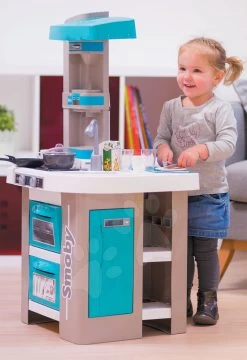 Küchenset Tefal Studio Bubble Smoby Türkis Elektronisch Mit Magischem Sprudeln Reinigungswagen Mit Staubsauger -Smoby 311023 n smoby kuchynka 1