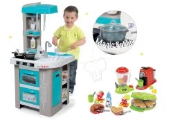 Küchenset Tefal Studio Bubble Smoby Türkis Elektronisch Mit Magischem Sprudeln Und Waffeleisen Mit Mixer, Kaffeemaschine Und Waffeln -Smoby 311023set 9 smoby set 2