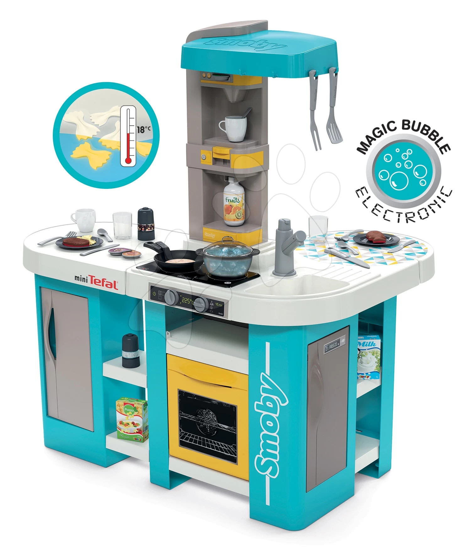 Küchenset Elektronisch Tefal Studio 360° XL Bubble Smoby Und Ein 100-teiliges Set Obst, Gemüse Und Lebensmittel Mit Geschirr 13 Küchenset Elektronisch Tefal Studio 360° XL Bubble Smoby Und Ein 100-teiliges Set Obst, Gemüse Und Lebensmittel Mit Geschirr – Bild 13