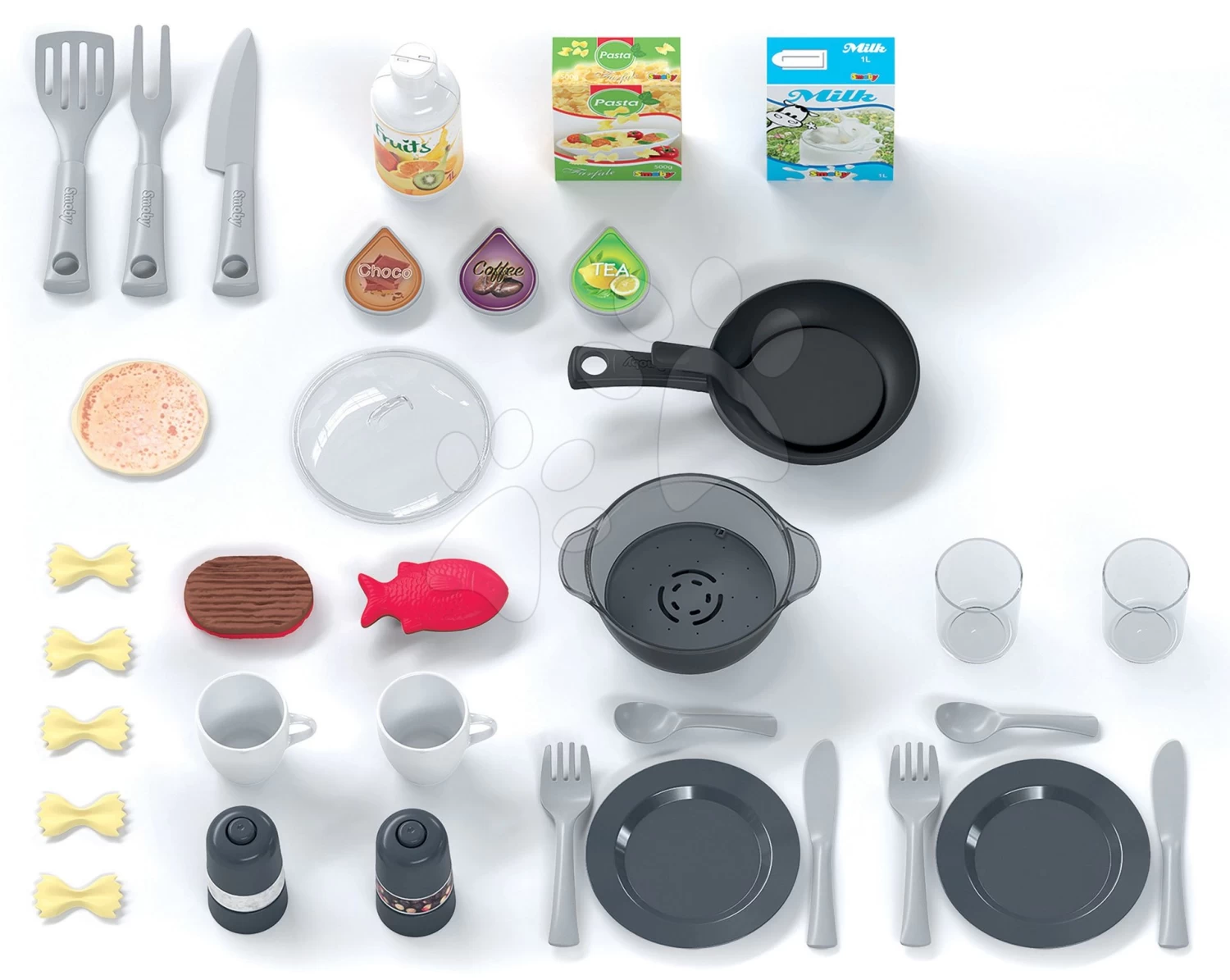 Küchenset Elektronisch Tefal Studio 360° XL Bubble Smoby Und Ein 100-teiliges Set Obst, Gemüse Und Lebensmittel Mit Geschirr 7 Küchenset Elektronisch Tefal Studio 360° XL Bubble Smoby Und Ein 100-teiliges Set Obst, Gemüse Und Lebensmittel Mit Geschirr – Bild 7