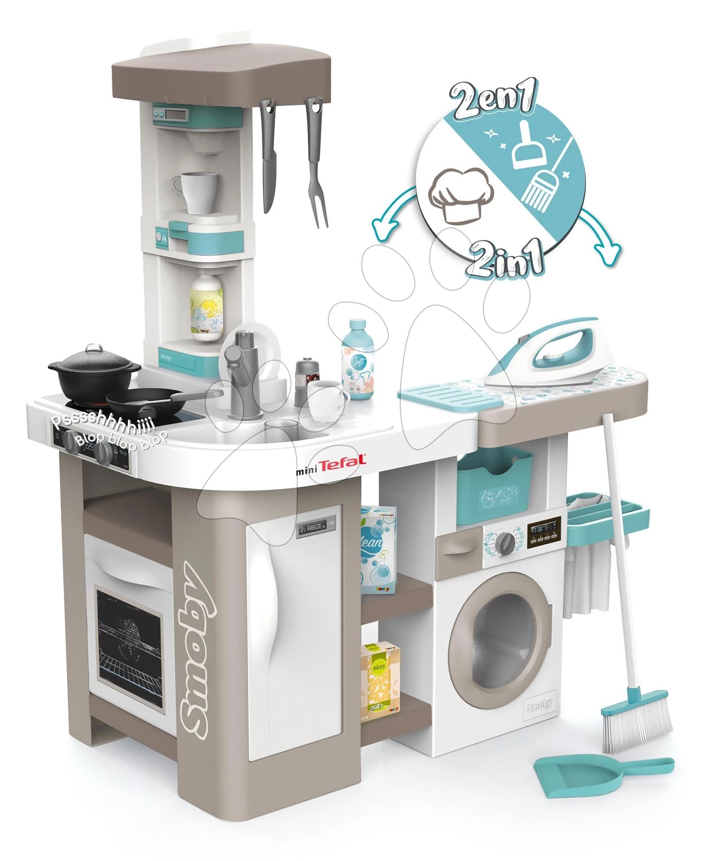 Set Elektronische Küche Mit Waschmaschine Und Bügelbrett Tefal Cleaning Kitchen 360° Smoby Und Eine Schreib- Und Zeichenbank Mit Magnetischen Buchstaben Und Zahlen SM311050-31 3 Set Elektronische Küche Mit Waschmaschine Und Bügelbrett Tefal Cleaning Kitchen 360° Smoby Und Eine Schreib- Und Zeichenbank Mit Magnetischen Buchstaben Und Zahlen SM311050-31 – Bild 3