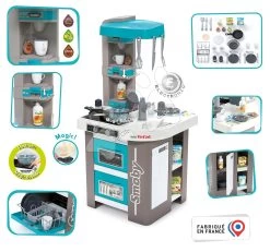Elektronische Küche Tefal Studio Kitchen Bubble 360° Smoby Mit Magischem Sprudeln Und 28 Accessoires 100 Cm Hoch (Arbeitsplatte 51 Cm) SM311051