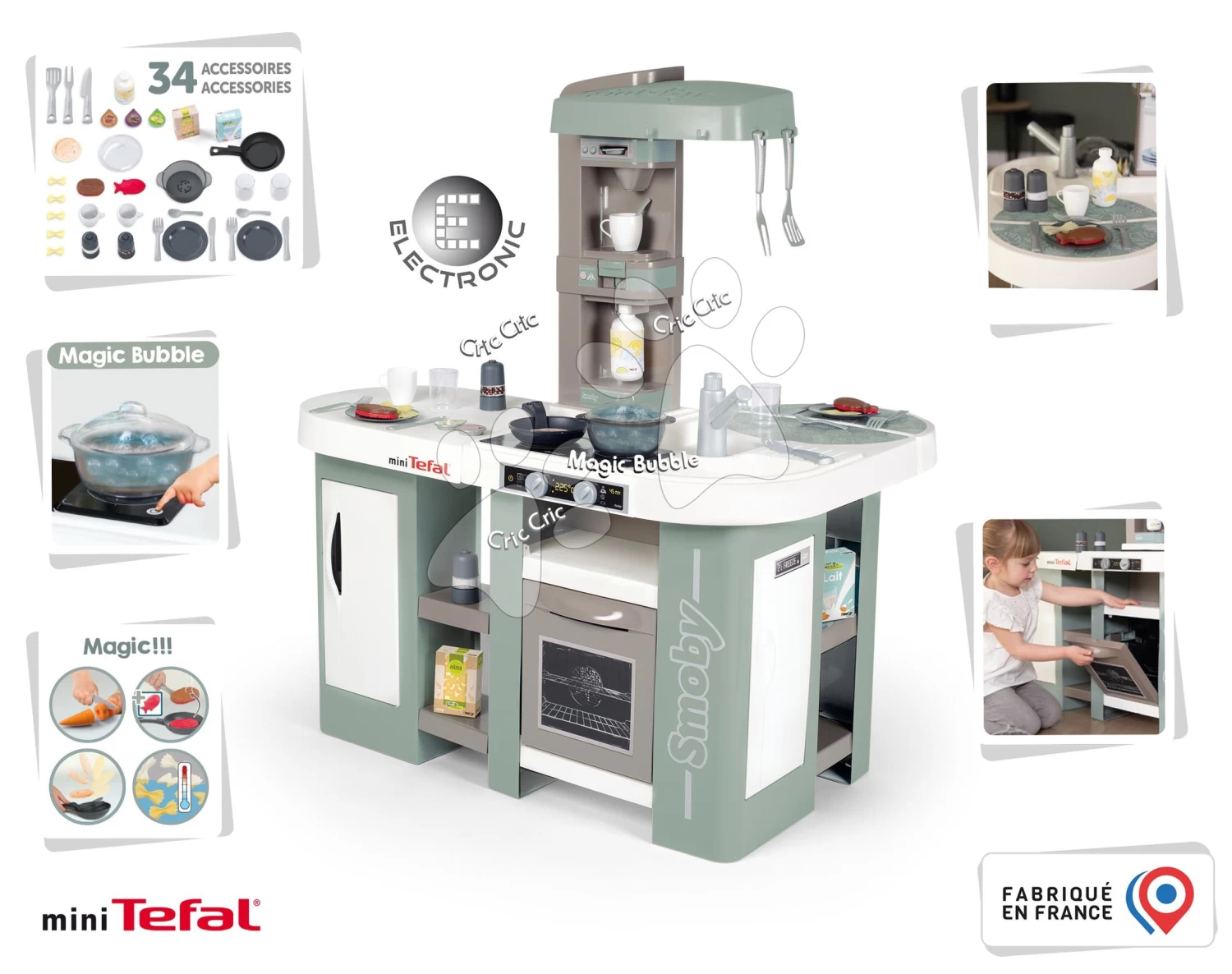 Elektronische Spielküche Mit Sprudeln Im Tefal Studio XL Bubble 360° Smoby Topf Mit Funktionsgeräten Und Lebensmitteln 34 Zubehörteile 100 Cm Höhe/51 Cm Theke SM311053 1 Elektronische Spielküche Mit Sprudeln Im Tefal Studio XL Bubble 360° Smoby Topf Mit Funktionsgeräten Und Lebensmitteln 34 Zubehörteile 100 Cm Höhe/51 Cm Theke SM311053