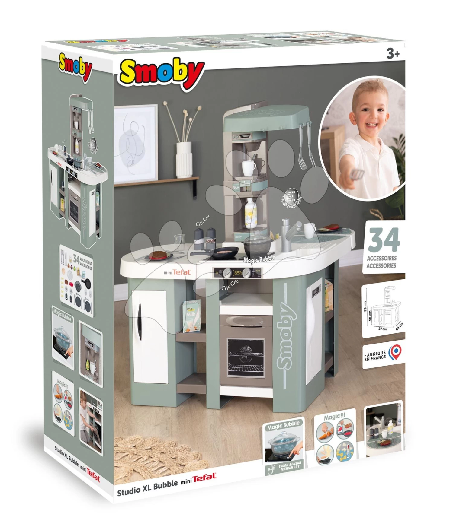 Elektronische Spielküche Mit Sprudeln Im Tefal Studio XL Bubble 360° Smoby Topf Mit Funktionsgeräten Und Lebensmitteln 34 Zubehörteile 100 Cm Höhe/51 Cm Theke SM311053 6 Elektronische Spielküche Mit Sprudeln Im Tefal Studio XL Bubble 360° Smoby Topf Mit Funktionsgeräten Und Lebensmitteln 34 Zubehörteile 100 Cm Höhe/51 Cm Theke SM311053 – Bild 6