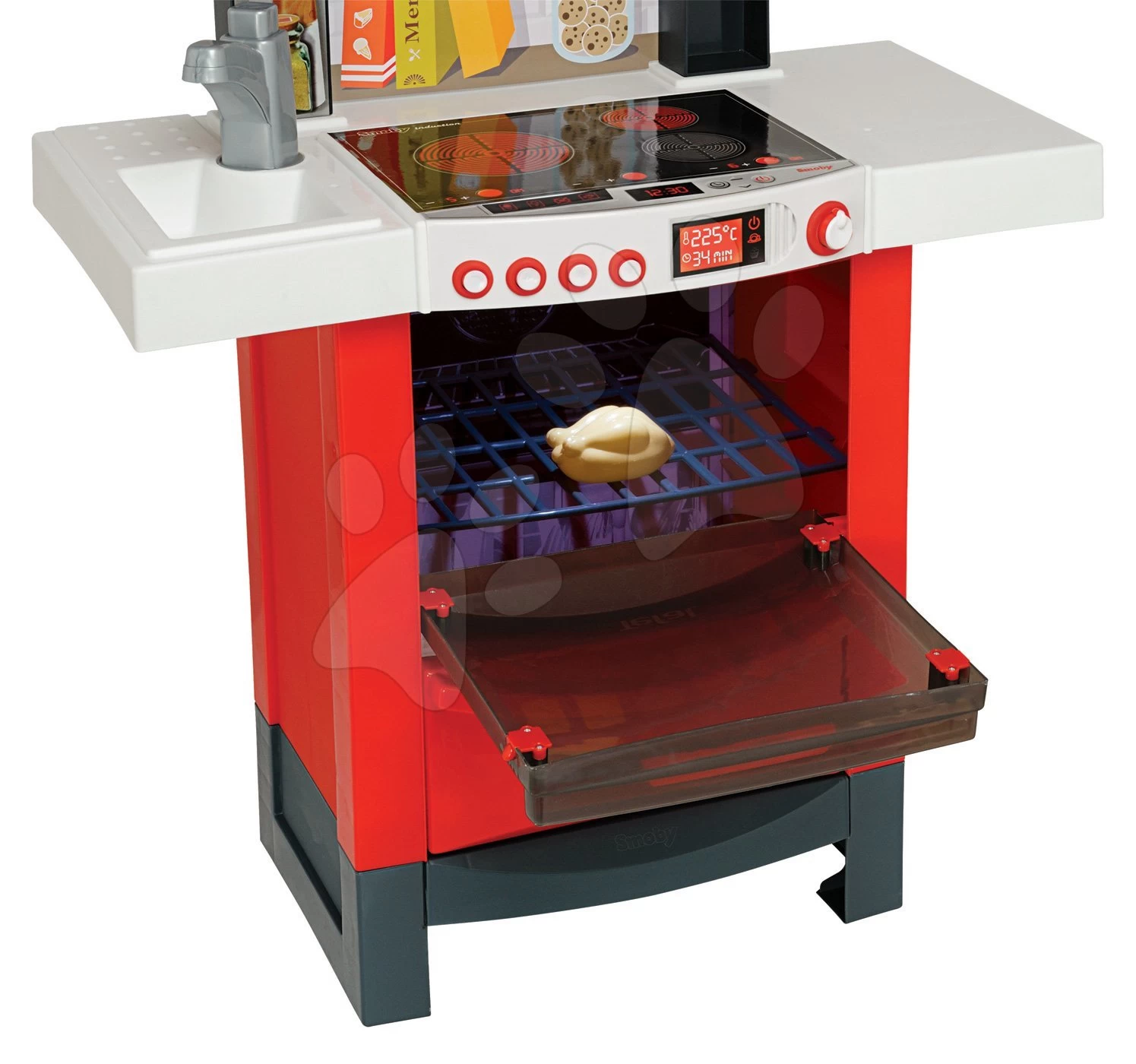 Küche Cook´tronic Tefal Smoby Elektronisch Mit Licht Und Sounds Mit 20 Zubehörteilen Rot 1 Küche Cook´tronic Tefal Smoby Elektronisch Mit Licht Und Sounds Mit 20 Zubehörteilen Rot