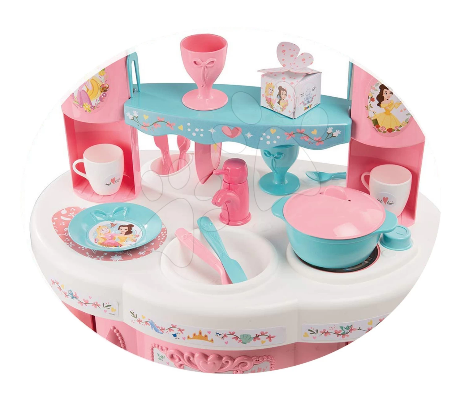 Küchenset Prinzessin Smoby Mit Türmchen Und 19 Zubehörteilen Doppelseitig Und Servierwagen Mit Teeservice 5 Küchenset Prinzessin Smoby Mit Türmchen Und 19 Zubehörteilen Doppelseitig Und Servierwagen Mit Teeservice – Bild 5