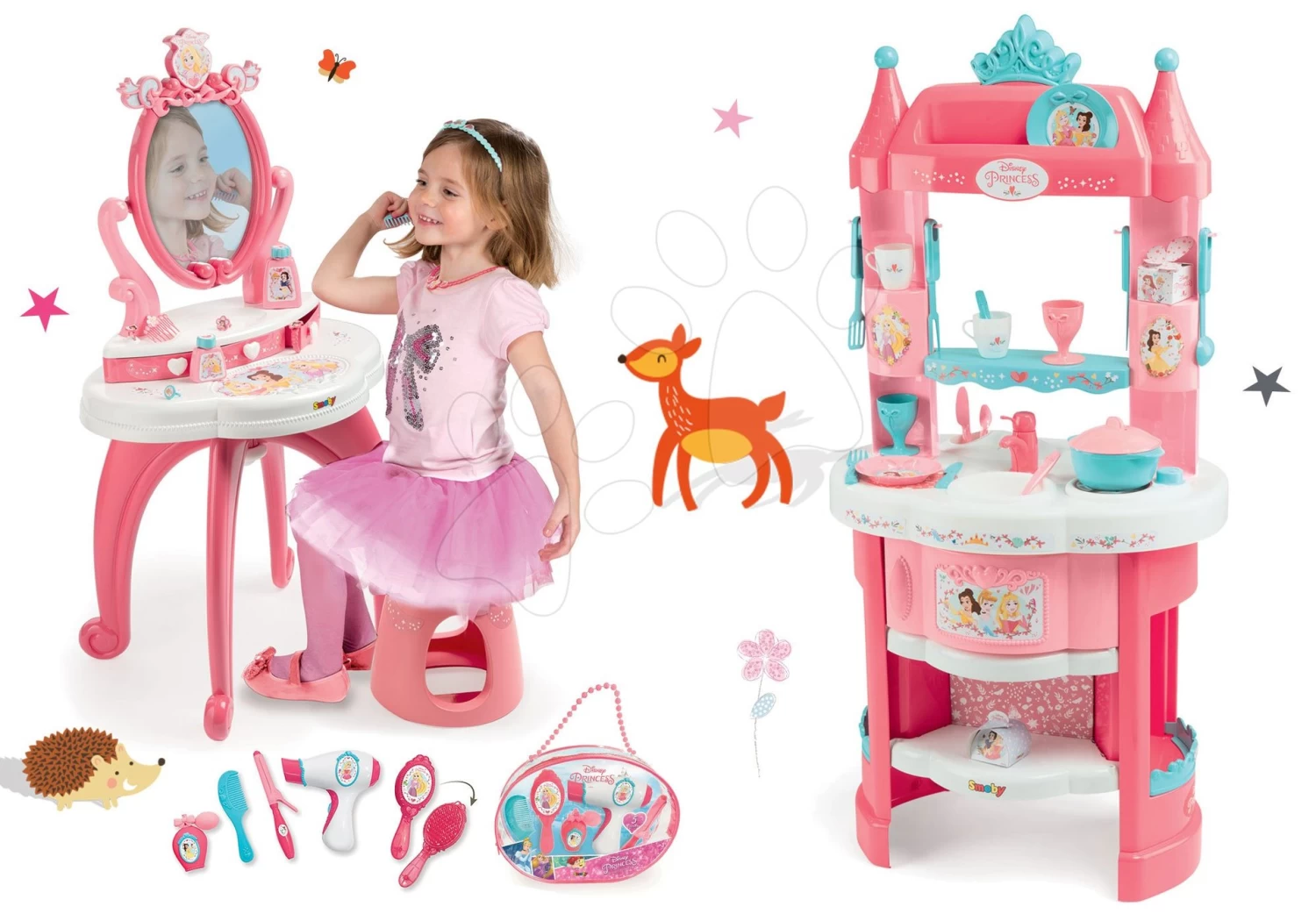 Küchenset Prinzessin Smoby Mit Türmchen Und 19 Zubehörteilen Doppelseitig Und Kosmetiktisch Mit Stuhl Und Kosmetiktasche 17 Küchenset Prinzessin Smoby Mit Türmchen Und 19 Zubehörteilen Doppelseitig Und Kosmetiktisch Mit Stuhl Und Kosmetiktasche – Bild 17
