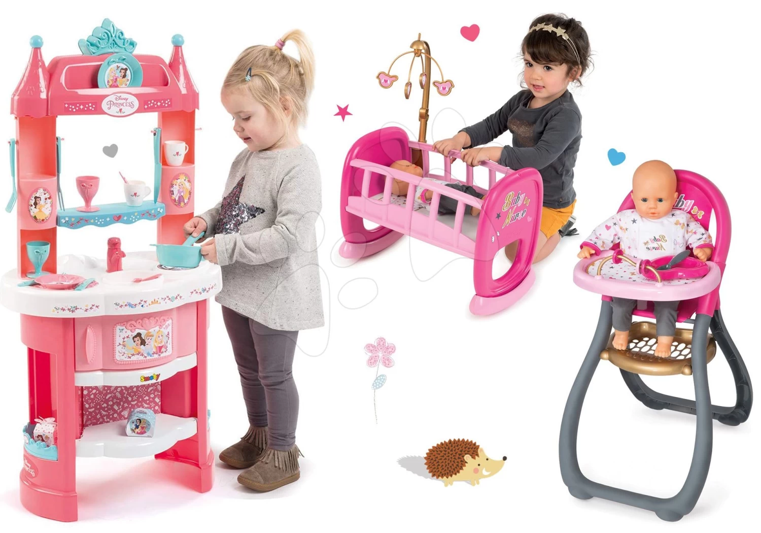 Küchenset Prinzessin Smoby Mit Türmchen Und 19 Zubehörteilen Beidseitig, Esszimmerstuhl Und Puppenwiege 17 Küchenset Prinzessin Smoby Mit Türmchen Und 19 Zubehörteilen Beidseitig, Esszimmerstuhl Und Puppenwiege – Bild 17