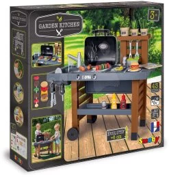 Gartengrill Mit Spielküche Gardem Kitchen Evolutive Smoby Höhenverstellbar Mit Fließendem Leitungswasser Und 43 Zubehörteilen -Smoby 312002 d smoby gril
