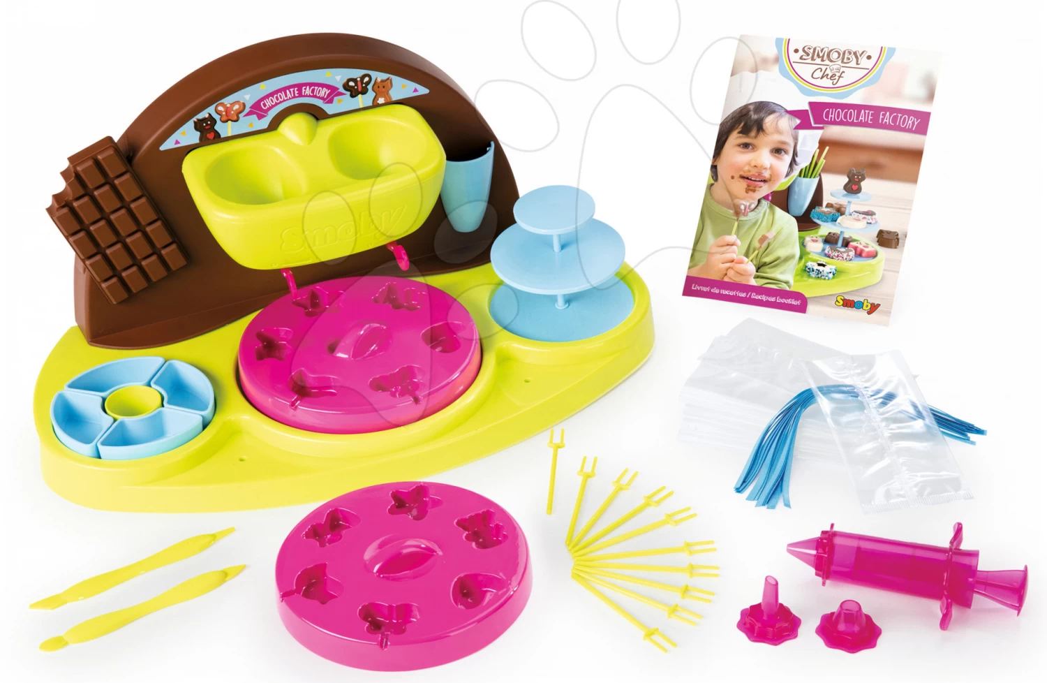 Spiel-Kochbuch Chef Smoby Schokoladenfabrik Mit Rezepten Und Einer Form Zur Herstellung Von Pralinen Ab 5 Jahren 1 Spiel-Kochbuch Chef Smoby Schokoladenfabrik Mit Rezepten Und Einer Form Zur Herstellung Von Pralinen Ab 5 Jahren